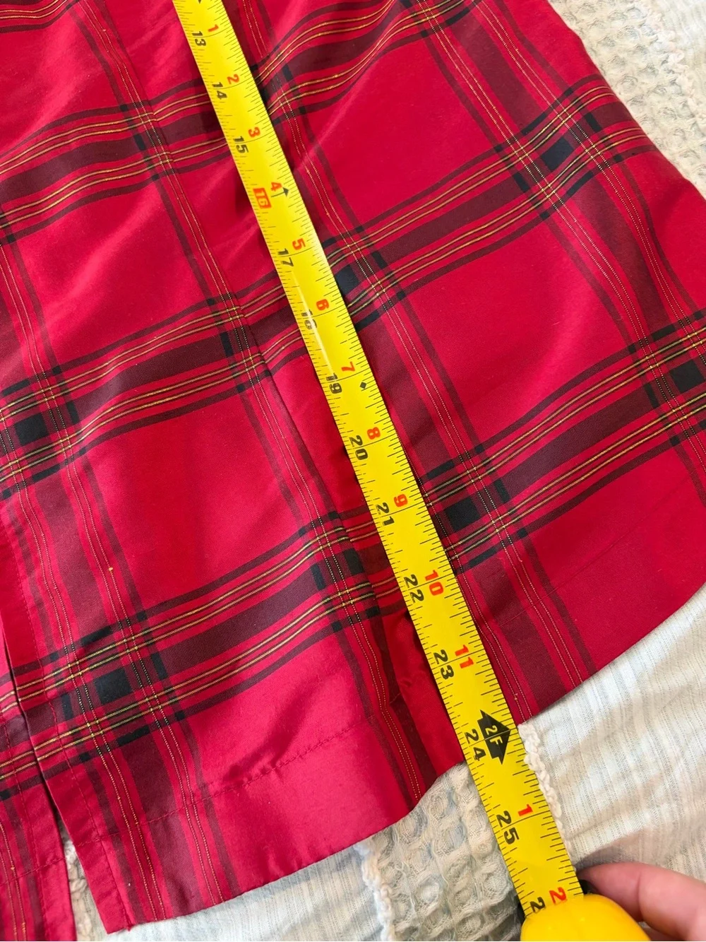 Coldwater Creek Red Plaid Silk Blend Zip Front Blazer Jacket 1X‎ NWT